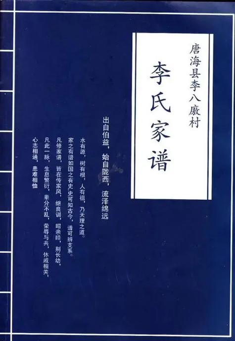 李氏家谱封面