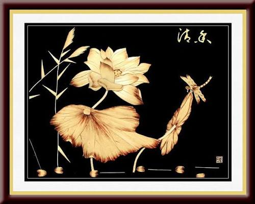 曹妃甸芦苇画作品